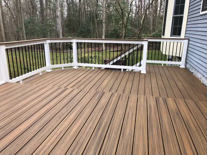 Professional deck restoration in progress